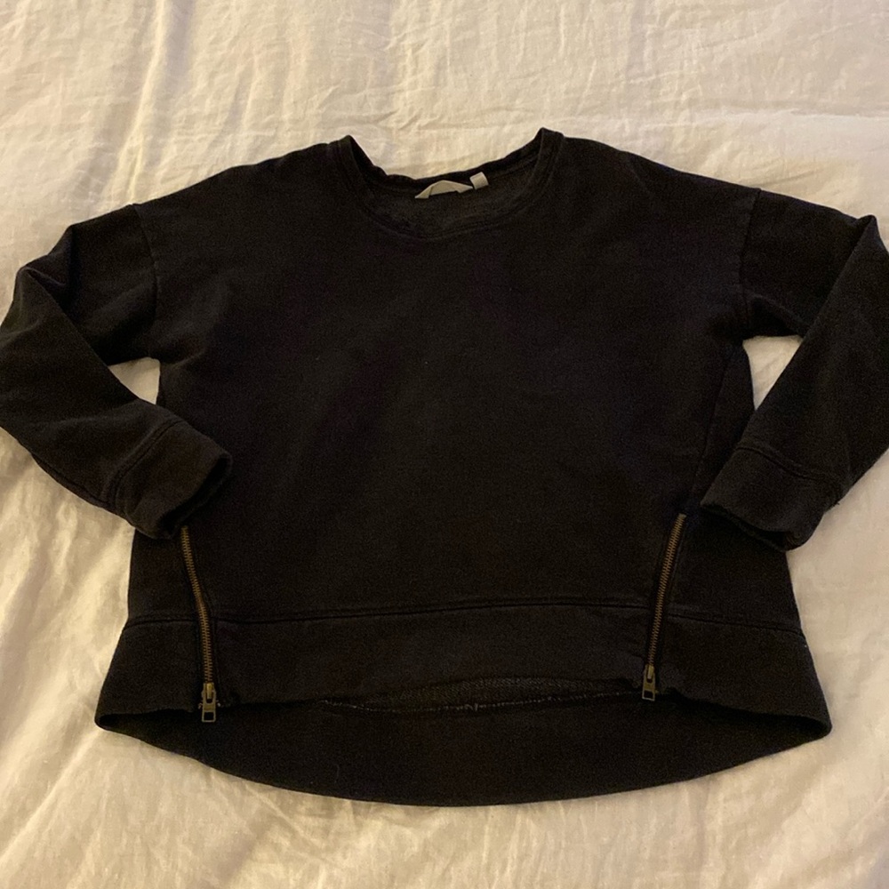 ATHLETA black terrycloth sweatshirt